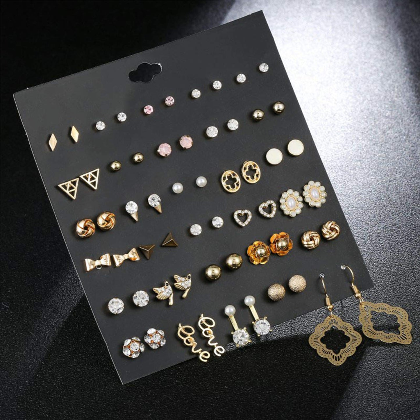 NEWITIN 100 pares de aretes de botón lindos y coloridos para niñas, aretes hipoalergénicos, aretes de acero inoxidable para niñas y mujeres