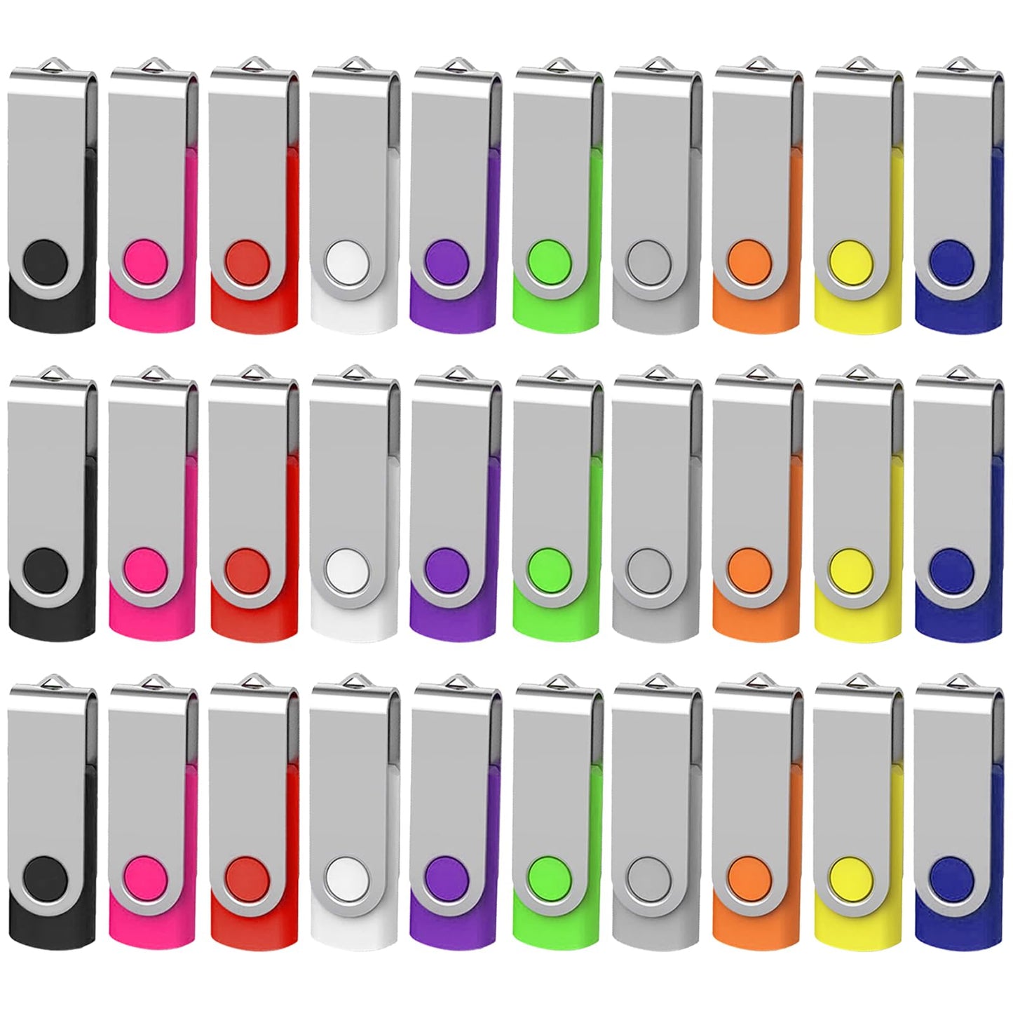 AreTop 8GB 50-Pack Flash Drive, Bulk USB 2.0 Memory Stick Thumb Drives(8GB 50 Pack, Mix Color)